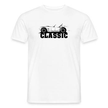 classic cobra car retro vintage oldschool Logo - Männer T-Shirt - Weiß - Vorne - AI Model Male 178 dark (178cm)