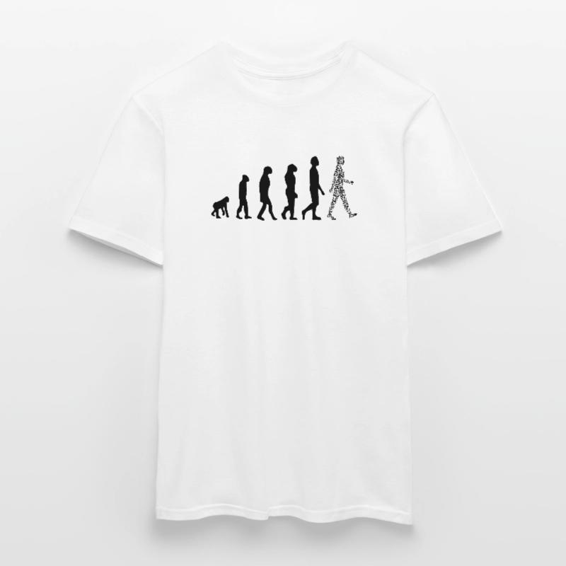 Evolution QR Code - Humor Gesundheits-Pass Männer T-Shirt
