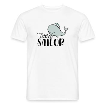 PETIT MARIN BALEINE MARINS BALEINES CAPITAINE MOTIF - T-shirt homme - blanc - Devant - AI Model Male 178 dark (178cm)