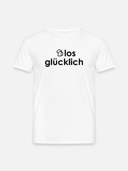 maßlos gluecklich - Männer T-Shirt - Weiß