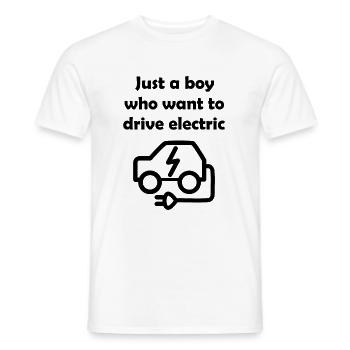 Électrique uniquement - T-shirt homme - blanc - Devant - AI Model Male 178 dark (178cm)