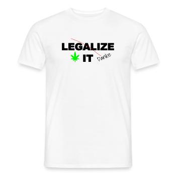 Weed Cannabis Marijuana Legalization - Men's T-Shirt - white - Front - AI Model Male 178 dark (178cm)
