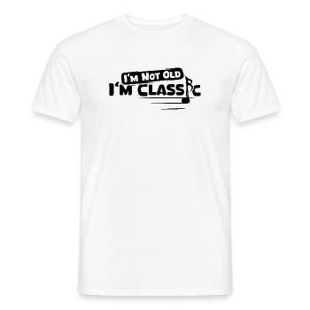 classical music, funny sayings, sheet music, orchestra - Men's T-Shirt - white - Front - AI Model Male 178 dark (178cm)