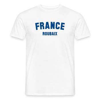 ROUBAIX France Frankreich - Männer T-Shirt - Weiß - Vorne - AI Model Male 178 dark (178cm)