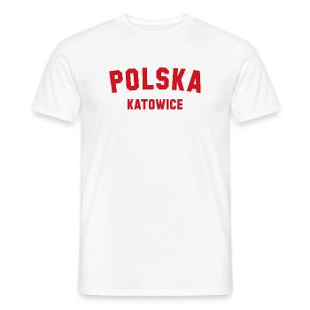 KATOWICE Polska Pologne - T-shirt homme - blanc - Devant - AI Model Male 178 dark (178cm)