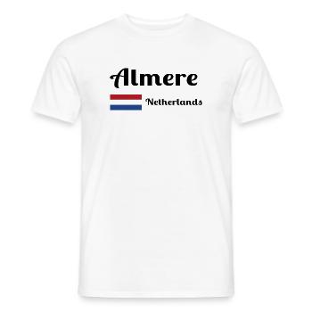 Almere Netherlands- Stylish prints - Men's T-Shirt - white - Front - AI Model Male 178 dark (178cm)