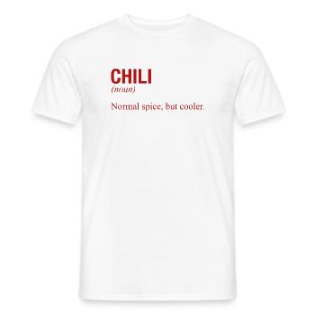 CHILI - Men's T-Shirt - white - Front - AI Model Male 178 dark (178cm)