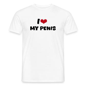I love - Men's T-Shirt - white - Front - AI Model Male 178 dark (178cm)