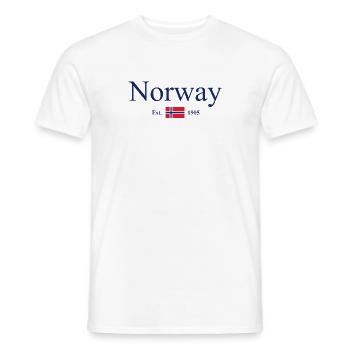 Norvège - Norvège - Norvège - Drapeau - Scandinavie - T-shirt homme - blanc - Devant - AI Model Male 178 dark (178cm)