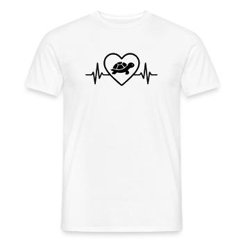 Turtle Heart - Men's T-Shirt - white - Front - AI Model Male 178 dark (178cm)