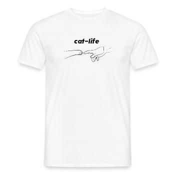 Cat Life - Men's T-Shirt - white - Front - AI Model Male 178 dark (178cm)