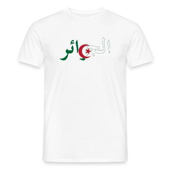 Algerian flag - Men's T-Shirt - white - Front - AI Model Male 178 dark (178cm)