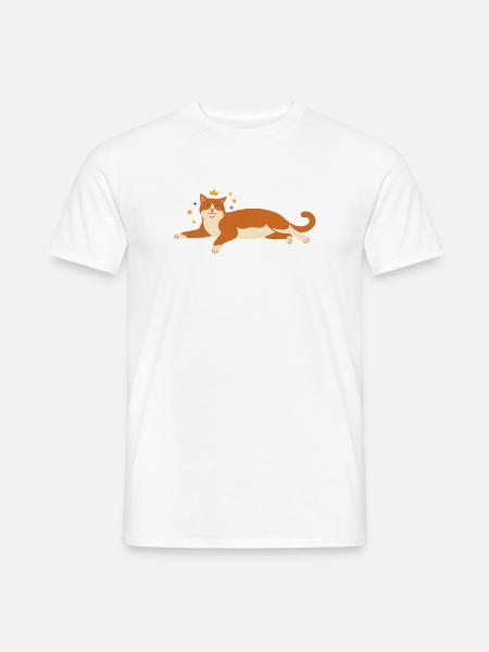 Katzenkönig im Lounge - Männer T-Shirt - Weiß