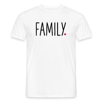 Family Heart - Gift Partner Look Child love - Men's T-Shirt - white - Front - AI Model Male 178 dark (178cm)