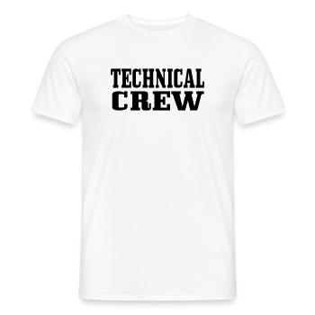 Technische Crew 1 - Männer T-Shirt - Weiß - Vorne - AI Model Male 178 dark (178cm)