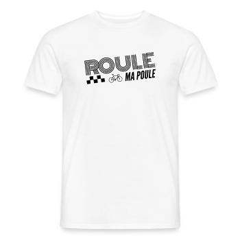   Roule ma poule / cyclisme - T-shirt homme - blanc - Devant - AI Model Male 178 dark (178cm)
