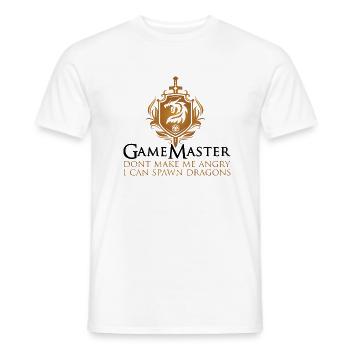 RPG games GM Dont make me angry - Men's T-Shirt - white - Front - AI Model Male 178 dark (178cm)