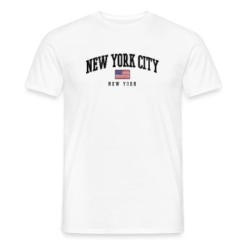 New York City Vintage Distressed Flagge - Männer T-Shirt - Weiß - Vorne - AI Model Male 178 dark (178cm)