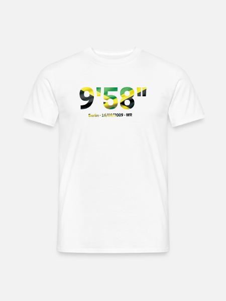 9,58" - Bolt the fastest man - T-shirt homme - blanc