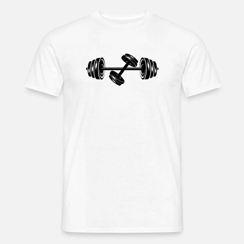 Gewichte Hantelscheiben Hantel 2 - Männer T-Shirt - Weiß
