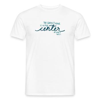 The Safest Place - Men's T-Shirt - white - Front - AI Model Male 178 dark (178cm)