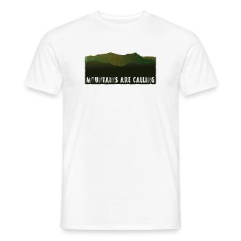 Mountains are Calling | Panorama - Men's T-Shirt - white - Front - AI Model Male 178 dark (178cm)