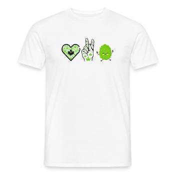 Love Peace Happiness - Männer T-Shirt - Weiß - Vorne - AI Model Male 178 dark (178cm)