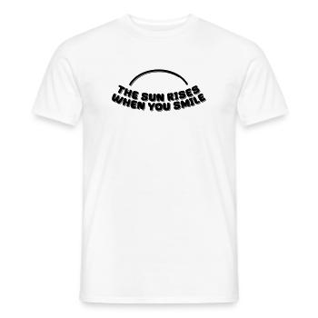 the sun rises when you smile - Men's T-Shirt - white - Front - AI Model Male 178 dark (178cm)