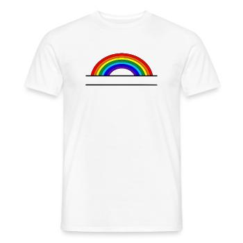 Rainbow name banner - Men's T-Shirt - white - Front - AI Model Male 178 dark (178cm)
