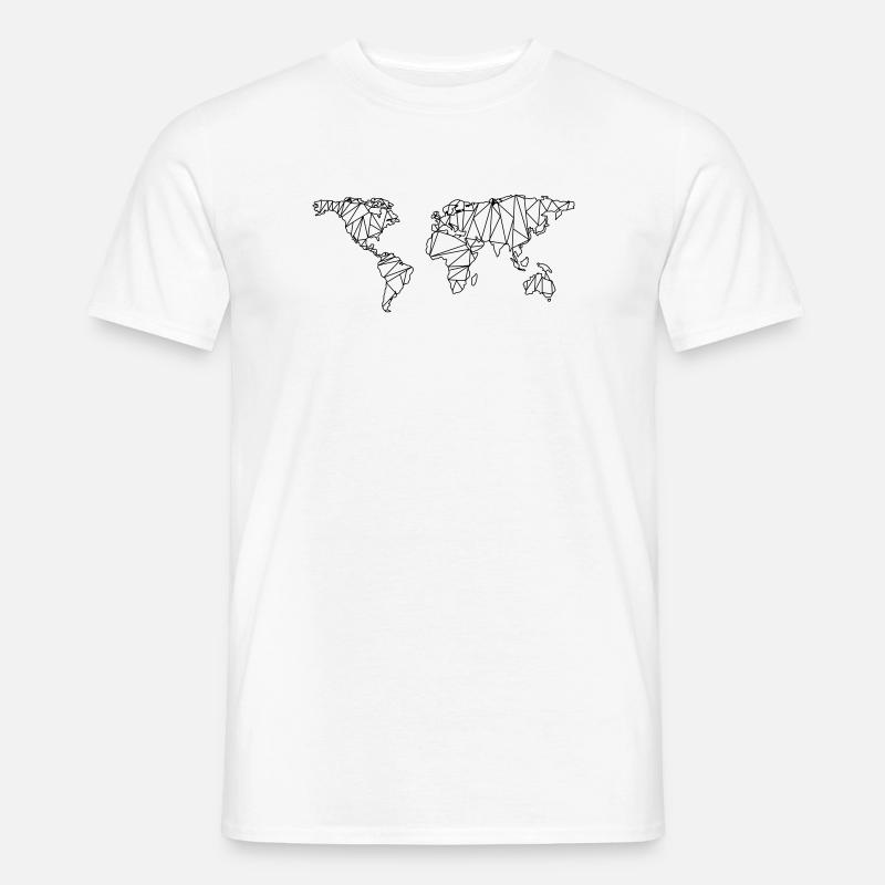 World map - Men's T-Shirt - white
