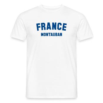 MONTAUBAN France Frankreich - Men's T-Shirt - white - Front - AI Model Male 178 dark (178cm)