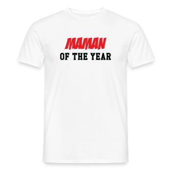 Mama des Jahres - Muttertag - Männer T-Shirt - Weiß - Vorne - AI Model Male 178 dark (178cm)
