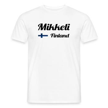 Mikkeli Finland- Stylish prints - Men's T-Shirt - white - Front - AI Model Male 178 dark (178cm)