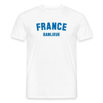 BANLIEUE France - T-shirt homme - blanc - Devant - AI Model Male 178 dark (178cm)