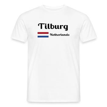 Tilburg, Niederlande - Stilvolle Drucke - Männer T-Shirt - Weiß - Vorne - AI Model Male 178 dark (178cm)