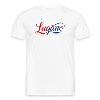 Great Lugano souvenir - Men's T-Shirt - white - Front - AI Model Male 178 dark (178cm)