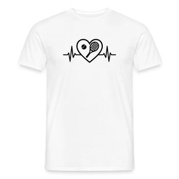 Tennis Heart - Men's T-Shirt - white - Front - AI Model Male 178 dark (178cm)