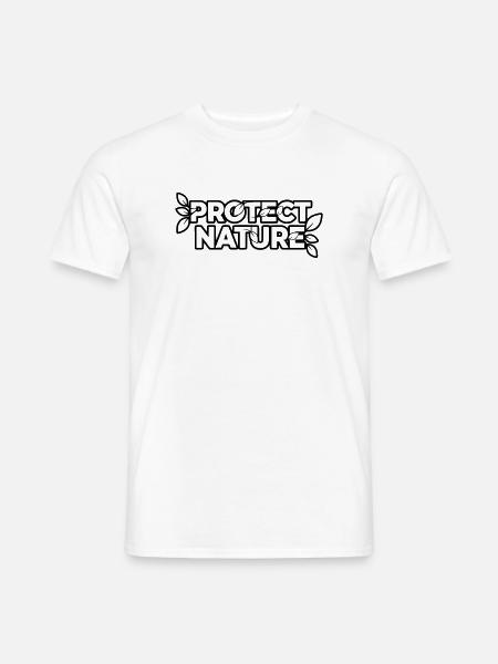 Protect Nature | Umweltschutz Statement Vektor - Männer T-Shirt - Weiß