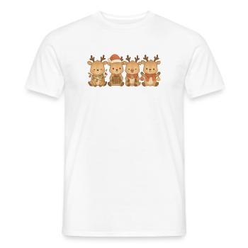 Rentiere für Männer, Frauen und Kinder – Weihnacht - Männer T-Shirt - Weiß - Vorne - AI Model Male 178 dark (178cm)