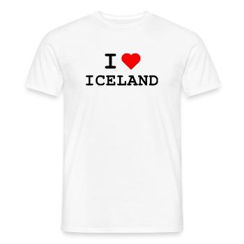Ich liebe Island - I love Iceland - Men's T-Shirt - white - Front - AI Model Male 178 dark (178cm)