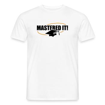 Master 2026 Graduation Graduation - Men's T-Shirt - white - Front - AI Model Male 178 dark (178cm)