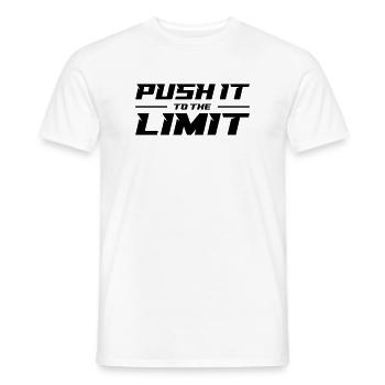Push It To The Limit - Men's T-Shirt - white - Front - AI Model Male 178 dark (178cm)