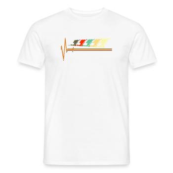 Retro Scuba Diving Heartbeat Pulse Vintage Diver - Men's T-Shirt - white - Front - AI Model Male 178 dark (178cm)
