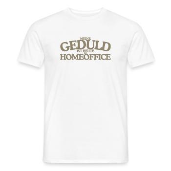 Meine Geduld ist heute im Homeoffice Retro - Männer T-Shirt - Weiß - Vorne - AI Model Male 178 dark (178cm)