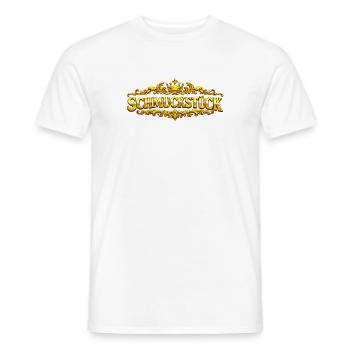 Golden Masterpiece Typography Schmuckstück german  - Men's T-Shirt - white - Front - AI Model Male 178 dark (178cm)