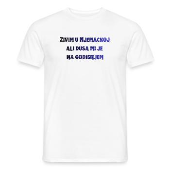 Kraftvoller Blau-Typo Spruch - Männer T-Shirt - Weiß - Vorne - AI Model Male 178 dark (178cm)