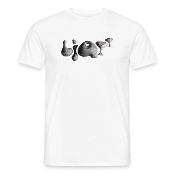 Moonstone Typography Crater Shapes - Men's T-Shirt - white - Front - AI Model Male 178 dark (178cm)