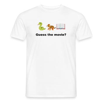 Dschungelbuch & Tiere: Verspieltes Lesen Rate mal, was der Film ist? - Männer T-Shirt - Weiß - Vorne - AI Model Male 178 dark (178cm)