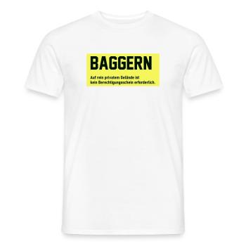 Baggern - Männer T-Shirt - Weiß - Vorne - AI Model Male 178 dark (178cm)