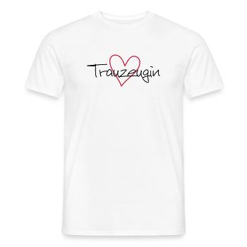 Trauzeugin Herz Junggesellenabschied - Männer T-Shirt - Weiß - Vorne - AI Model Male 178 dark (178cm)